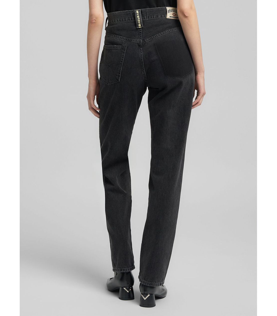 ９ZERO1ランダムステッチリサイクルコットンブラックデニム（セットアップ） 詳細画像 ブラック 3